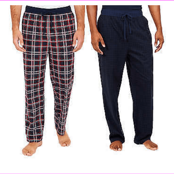 Details about   NWT Mens NAUTICA Sleepwear 2 Pr Navy Checkered Red Plaid Fleece Pajama Pants XL